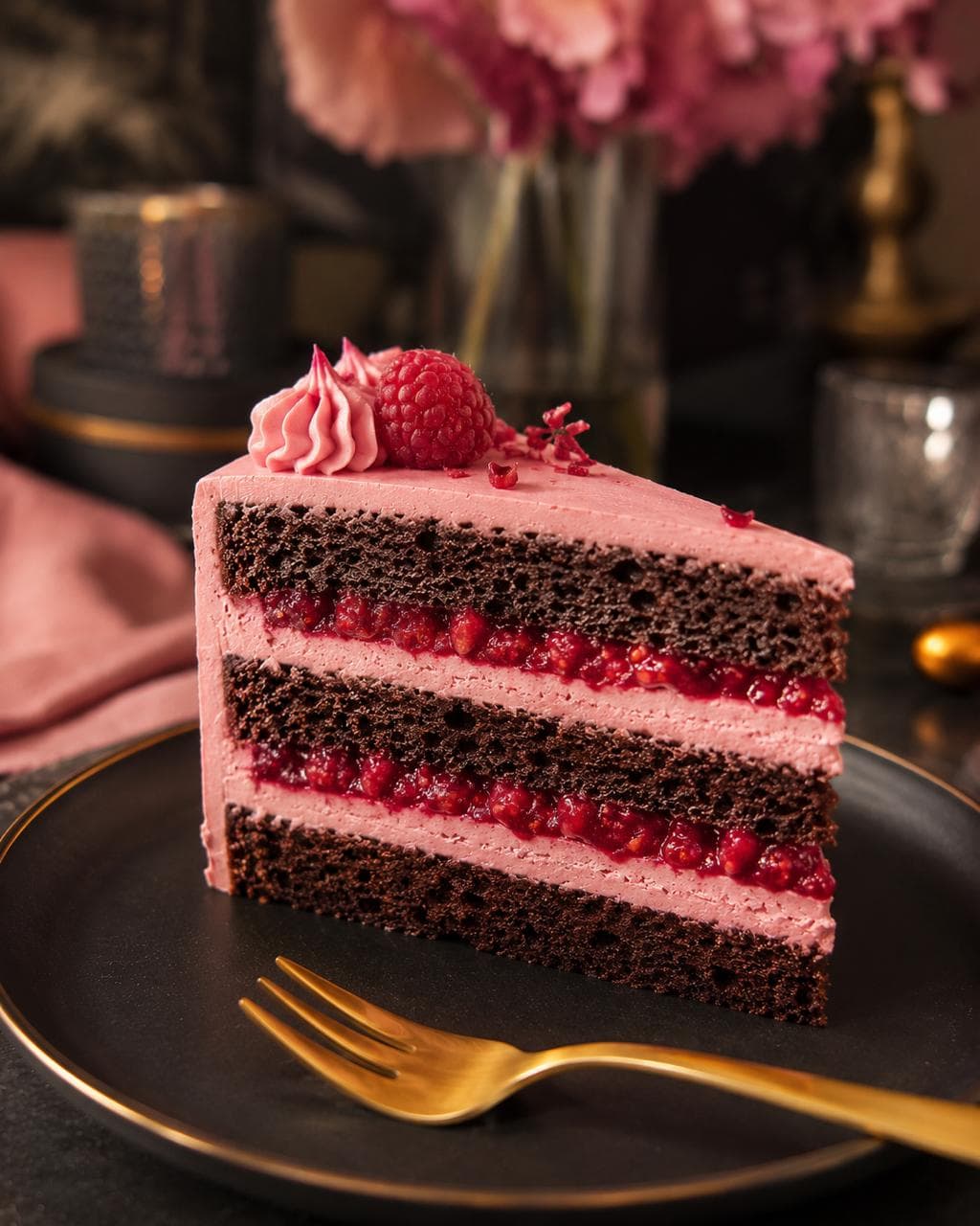 Himbeersymphonie-Torte mit Schokoladenbiskuit und Himbeercreme von Bavaria Cake Landshut