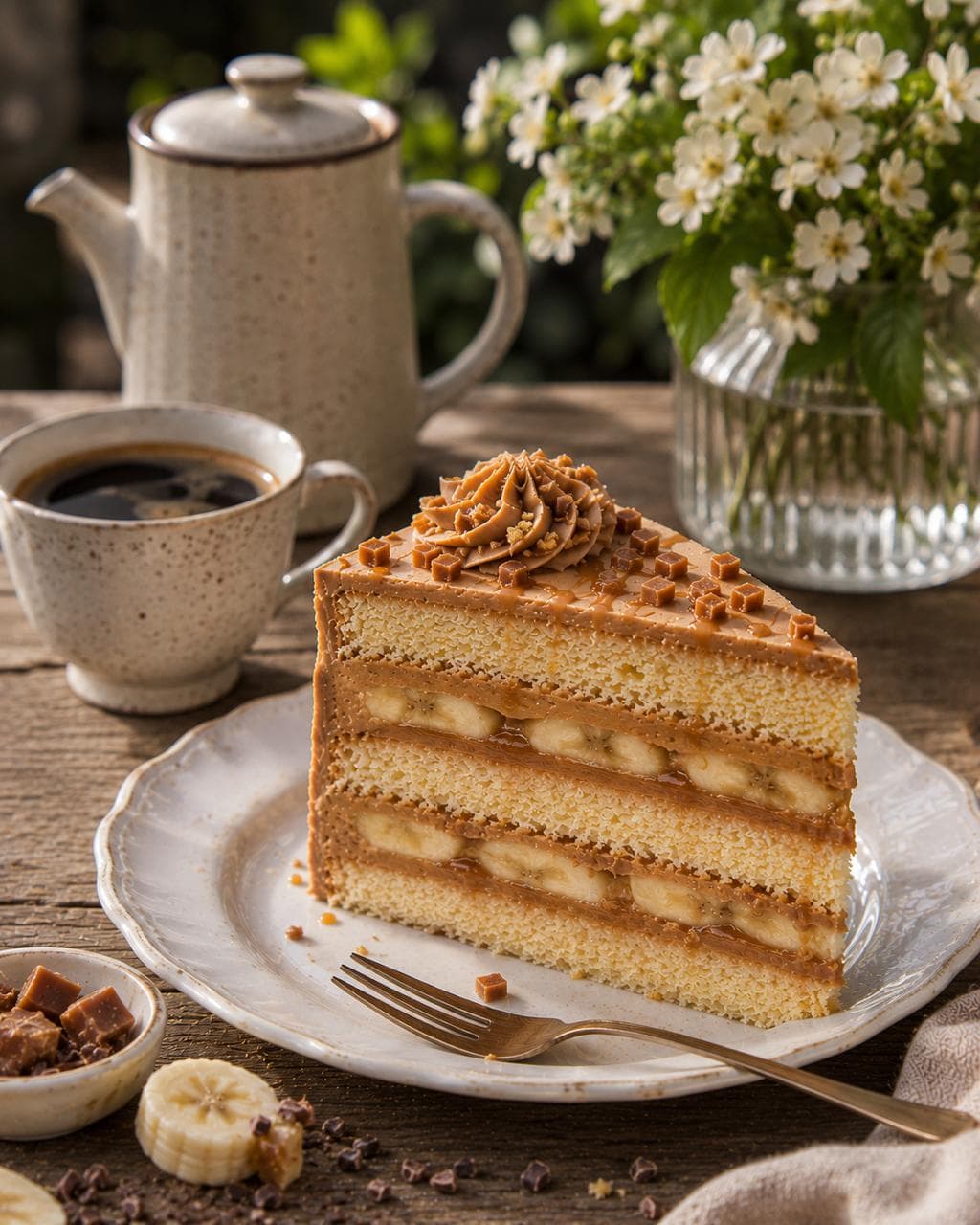 Sommermelodie-Torte mit Karamell-Buttercreme und Banane von Bavaria Cake Landshut