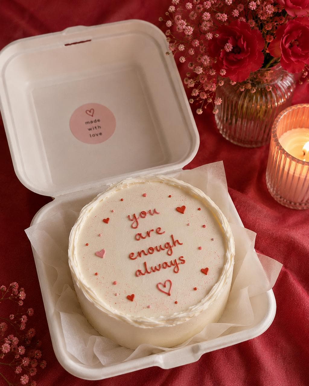 Bento Cake mit persönlicher Botschaft in Bento-Box
