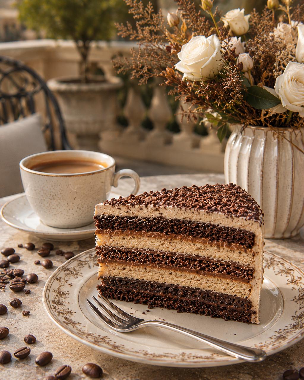 Moka-Poesie-Torte mit Vanille- und Mokkacreme von Bavaria Cake Landshut