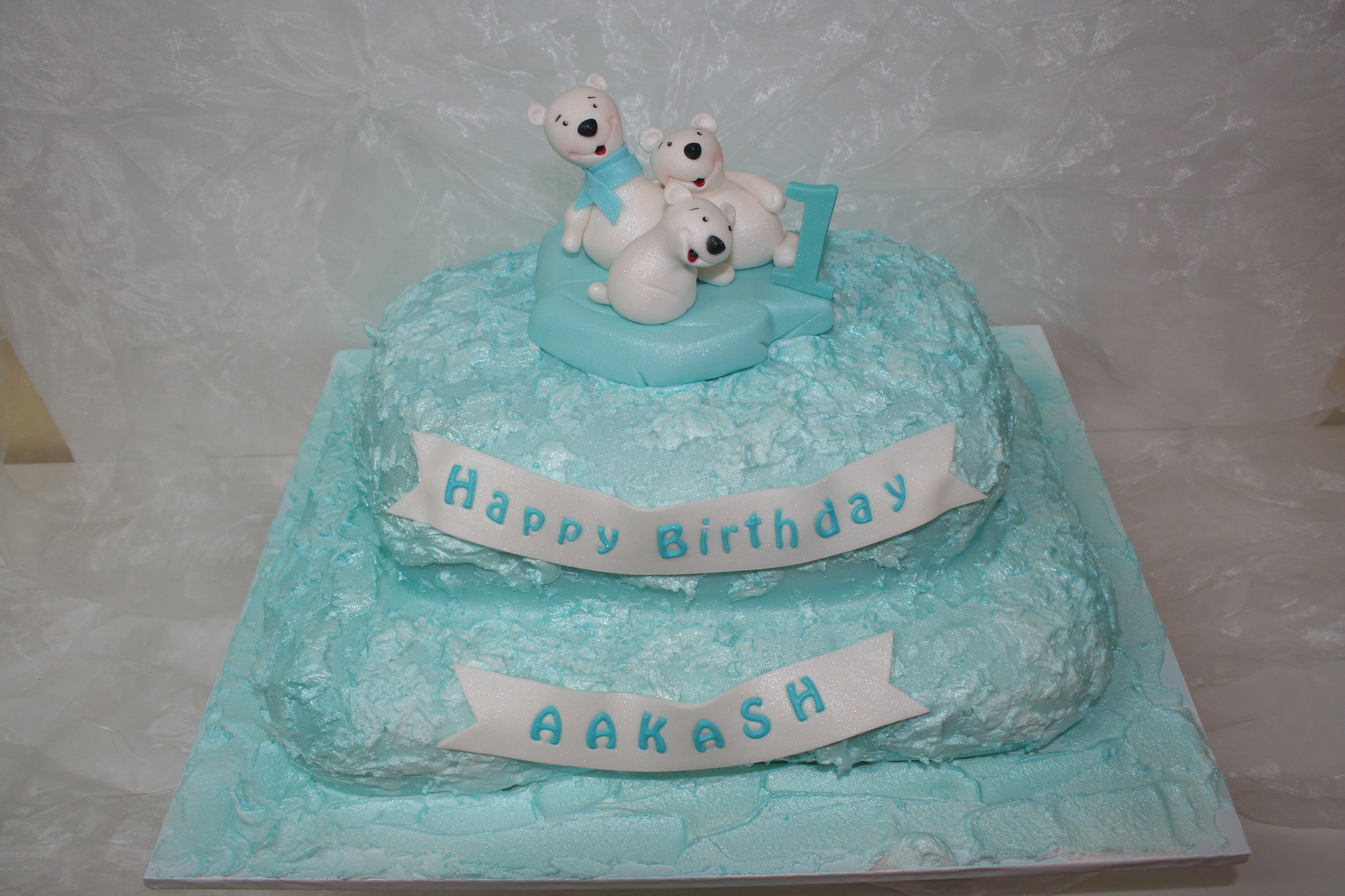 Eisbären-Torte Aakash 1. Geburtstag